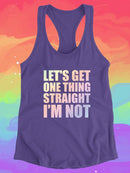 One Thing Straight, Not Me Racerback Tank -SmartPrintsInk Designs