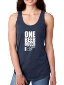 One Beer Queer. Racerback Tank -SmartPrintsInk Designs