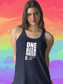 One Beer Queer. Racerback Tank -SmartPrintsInk Designs