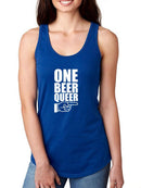 One Beer Queer. Racerback Tank -SmartPrintsInk Designs