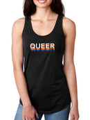 Queer Rainbow Slogan Racerback Tank -SmartPrintsInk Designs