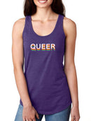 Queer Rainbow Slogan Racerback Tank -SmartPrintsInk Designs