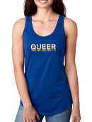 Queer Rainbow Slogan Racerback Tank -SmartPrintsInk Designs
