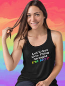 Let's Get One Thing Straight. Racerback Tank -SmartPrintsInk Designs