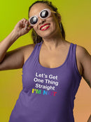 Let's Get One Thing Straight. Racerback Tank -SmartPrintsInk Designs