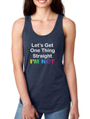 Let's Get One Thing Straight. Racerback Tank -SmartPrintsInk Designs
