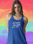 Let's Get One Thing Straight. Racerback Tank -SmartPrintsInk Designs