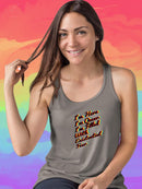 I'm Here, Queer With Fear Racerback Tank -SmartPrintsInk Designs