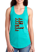 I'm Here, Queer With Fear Racerback Tank -SmartPrintsInk Designs