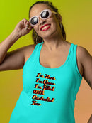 I'm Here, Queer With Fear Racerback Tank -SmartPrintsInk Designs