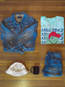 Chill Vibes Frog Tie Dye Tee -SmartPrintsInk Designs