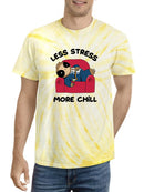 Less Stress More Chill Sloth Tie Dye Tee -SmartPrintsInk Designs