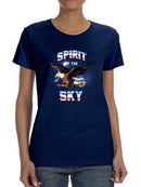 Spirit Of Sky Cool Eagle Shaped T-shirt -SmartPrintsInk Designs