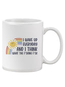 I Wake Up And Think Mug -SmartPrintsInk Designs