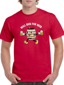 Will Run For Beer T-shirt -SmartPrintsInk Designs