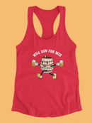 Will Run For Beer Racerback Tank -SmartPrintsInk Designs