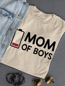 Mom Of Boys Energy Depleted T-shirt -SmartPrintsInk Designs