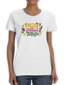 Tacos With Chance Of Tequila T-shirt -SmartPrintsInk Designs