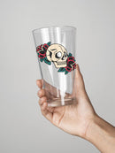 Old School Tattoo W Roses Pint Glass -SmartPrintsInk Designs