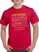 A Day Without Math T-shirt -SmartPrintsInk Designs