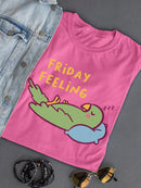 Friday Feeling Sleepy Parrot T-shirt -SmartPrintsInk Designs