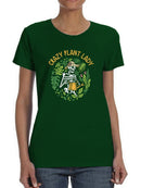 Crazy Plant Lady Cute Skeleton T-shirt -SmartPrintsInk Designs
