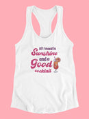 Sunshine And A Good Cocktail T-shirt -SmartPrintsInk Designs