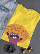 Proud Ally Racoon T-shirt -SmartPrintsInk Designs