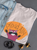 Proud Ally Racoon T-shirt -SmartPrintsInk Designs
