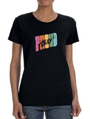 Proud Ally Bubblegum Text T-shirt -SmartPrintsInk Designs