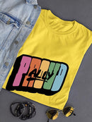 Proud Ally Bubblegum Text T-shirt -SmartPrintsInk Designs