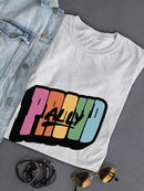 Proud Ally Bubblegum Text T-shirt -SmartPrintsInk Designs