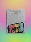 Proud Ally Bubblegum Text T-shirt -SmartPrintsInk Designs