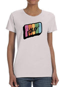 Proud Ally Bubblegum Text T-shirt -SmartPrintsInk Designs