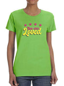 You Are Loved Bubblegum Text T-shirt -SmartPrintsInk Designs