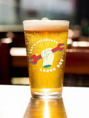 Let's Celebrate Labor Day Pint Glass -SmartPrintsInk Designs