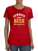Cowboys And Beer T-shirt -SmartPrintsInk Designs