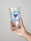 Paramedic Off Duty Pint Glass -SmartPrintsInk Designs