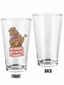 Saturdays Are For The Comrades Pint Glass -SmartPrintsInk Designs