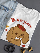 Bone Jour! French Puppy T-shirt -SmartPrintsInk Designs