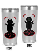 Black Kitten W Magic Circle Tumbler -SmartPrintsInk Designs