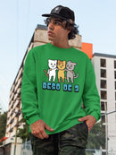 Triple Kiss. Sweatshirt -SmartPrintsInk Designs
