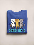 Triple Kiss. Sweatshirt -SmartPrintsInk Designs