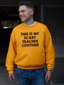 Scary Teacher Costume Sweatshirt -SmartPrintsInk Designs