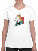 Pretty Queen Blowing Kiss T-shirt -SmartPrintsInk Designs