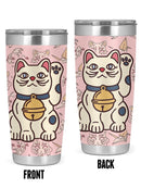 Cute Japanese Lucky Cats Tumbler -SmartPrintsInk Designs