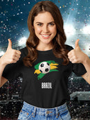 Brazil Football Soccer T-shirt -SmartPrintsInk Designs