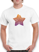 Cool 3D Star in sunset colors Men's T-shirt