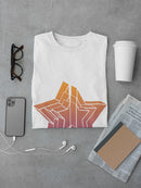 Cool 3D Star in sunset colors Men's T-shirt