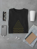 Set of yellow triangles in hipster style Men's T-shirt